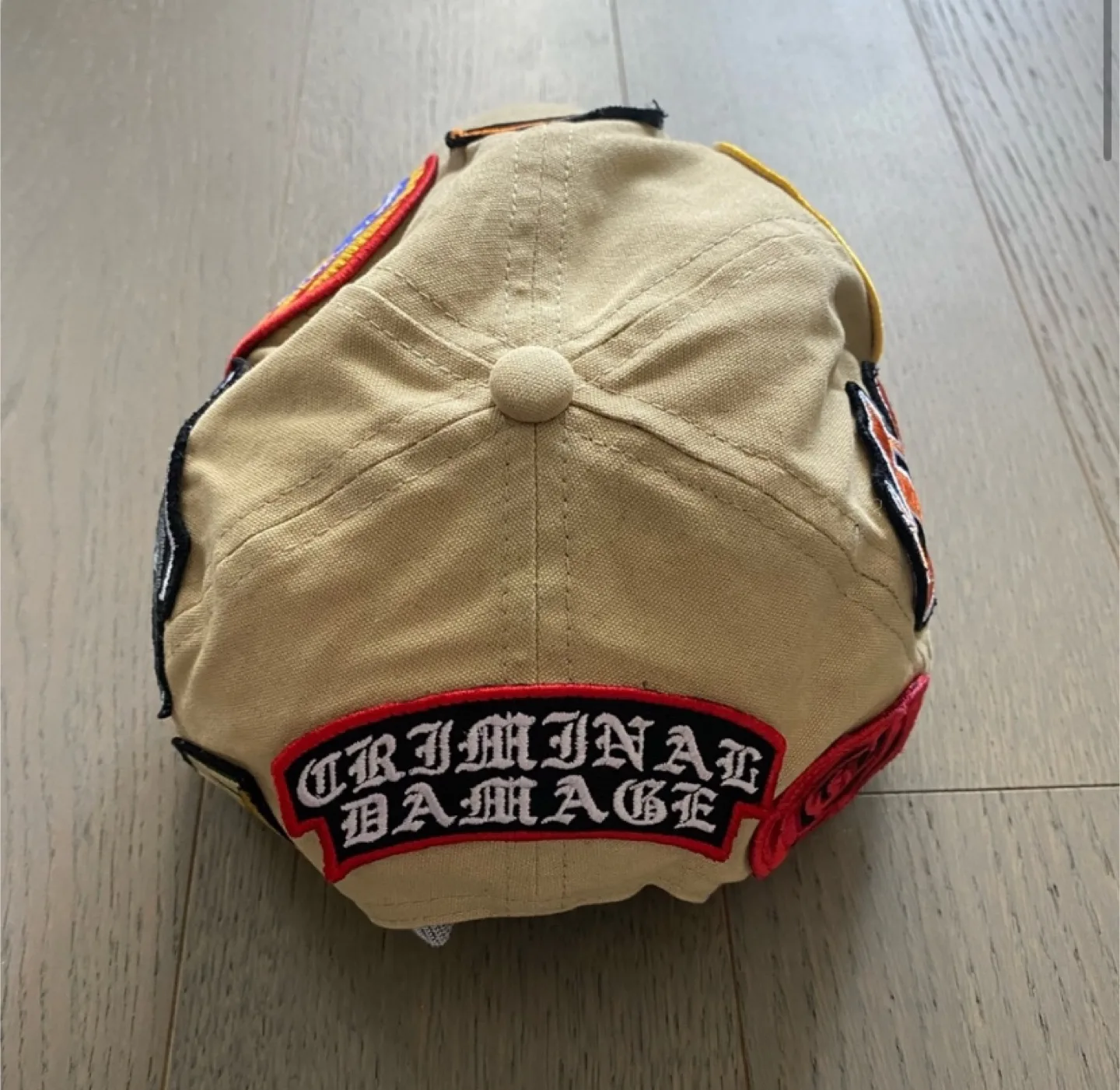 Criminal Damage Beige Baseball Cap with Patches image indicator(3)