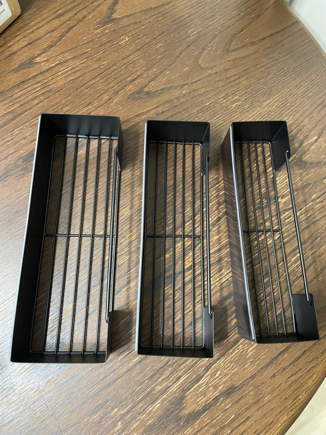BRAND NEW Set of 3 Black Metal Magnetic Shelves thumbnail