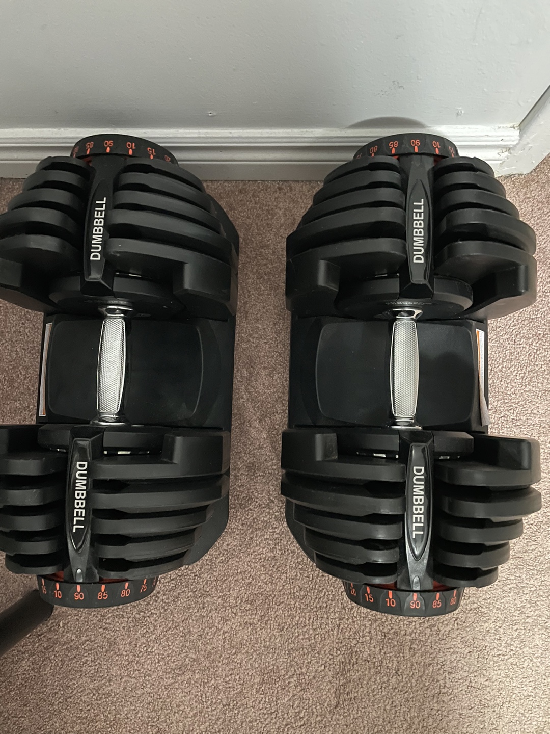 10-90 Lb Adjustable Dumbbell - Set of 2