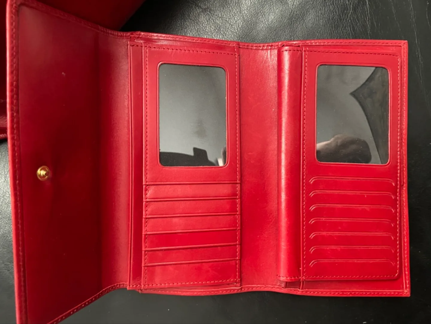 Coccinelle Red Leather Handbag & red wallet image indicator(5)