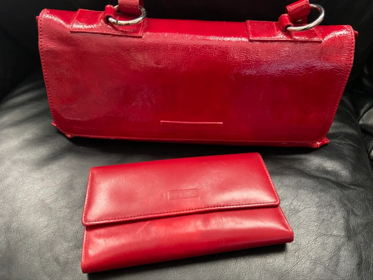 Coccinelle Red Leather Handbag & red wallet image indicator(6)