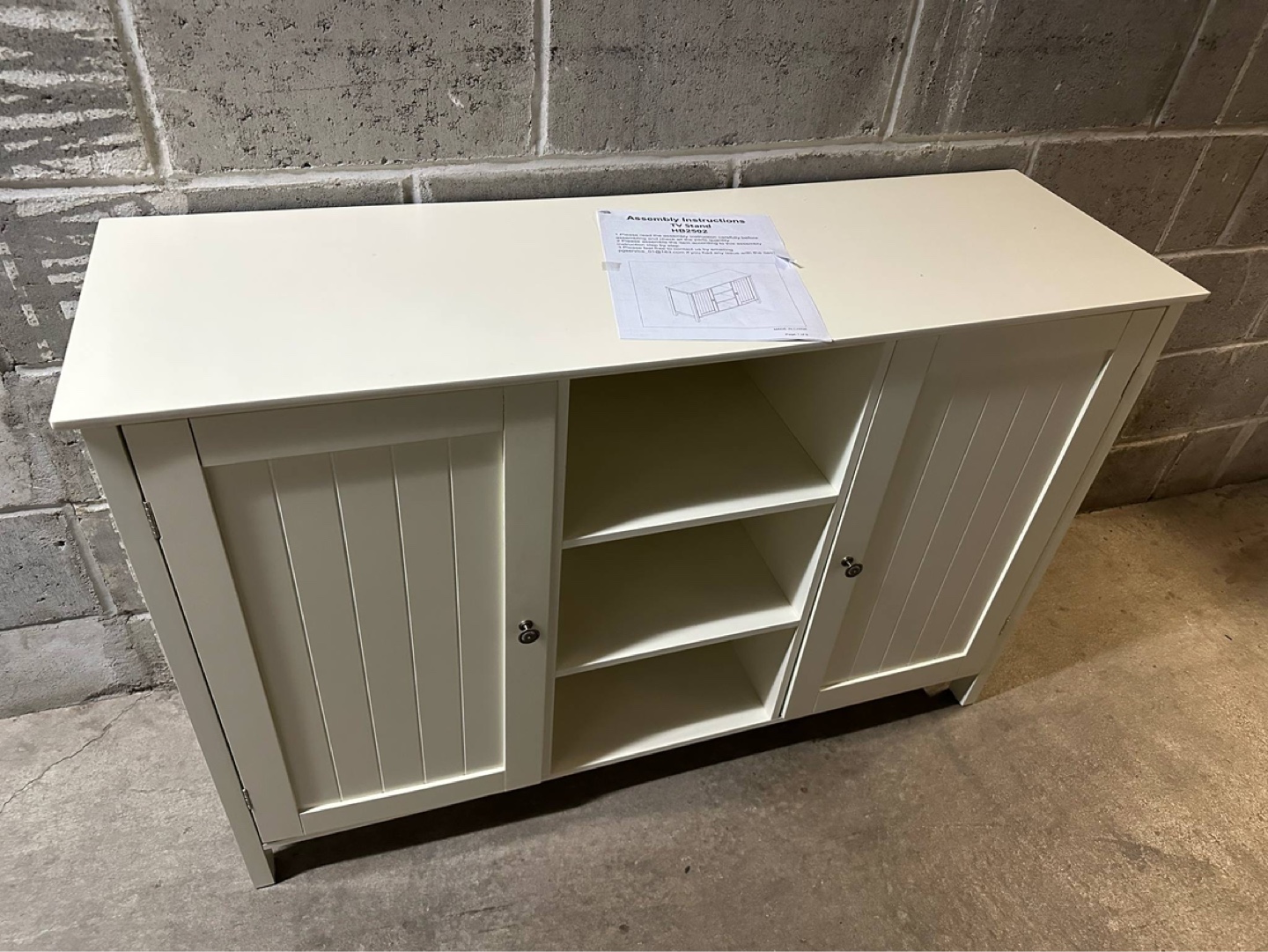 White Wooden Storage Cabinet