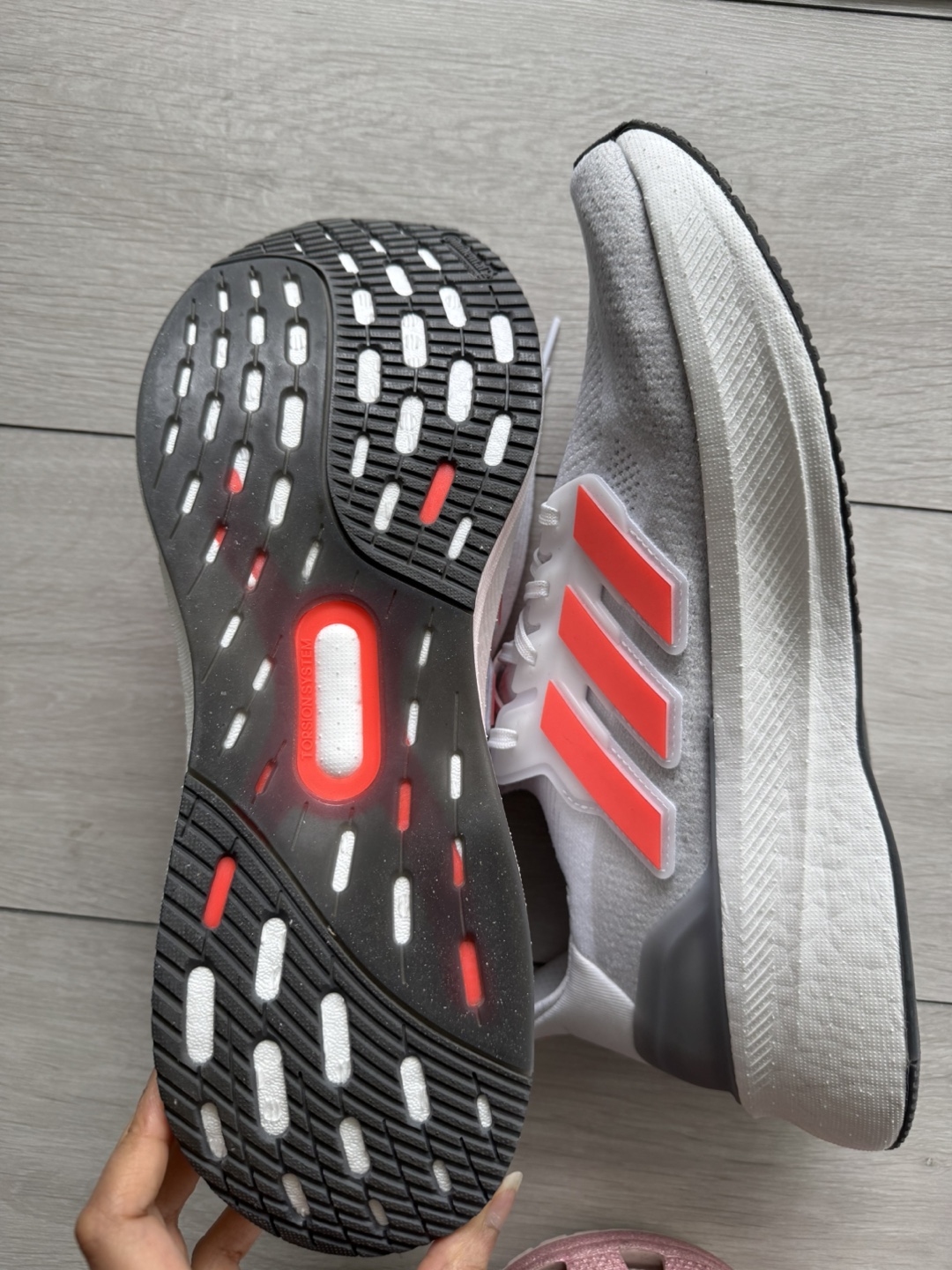 Adidas Ultraboost 5XRunning Shoes - White/Coral