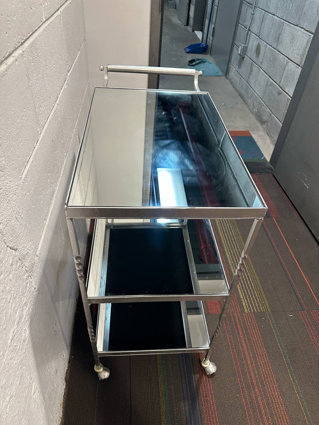 Silver Mirrored Bar Cart - photo 2