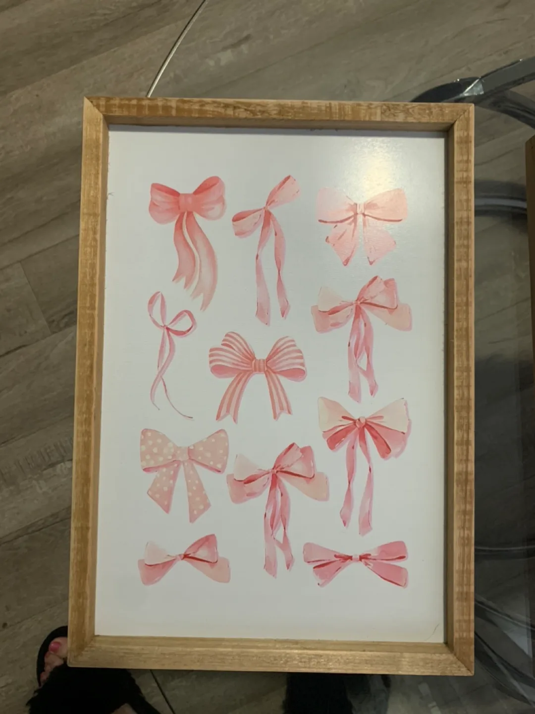 Set of 3 Trendy Pink Bows Wall Art 16x11 image indicator(6)