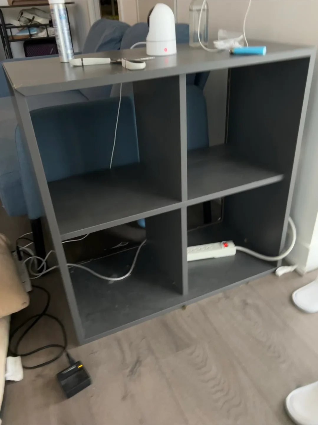 IKEA Grey 4-Cube Organizer Shelf