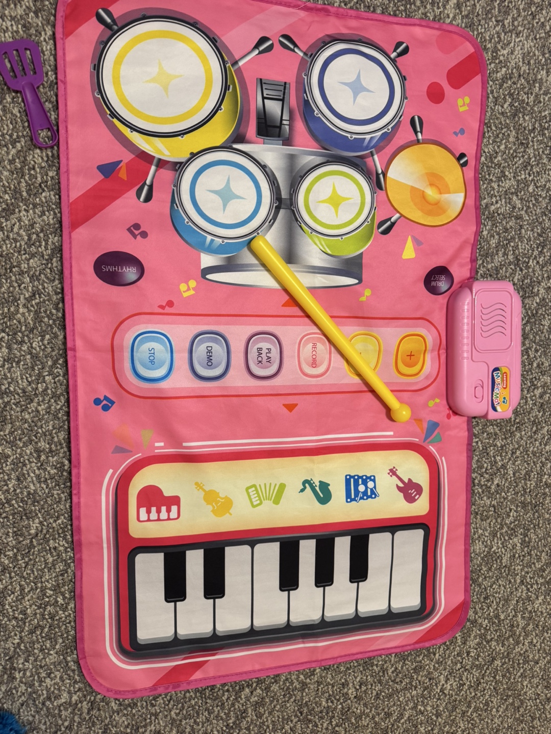 Musical Play Mat with Drums and Keyboard