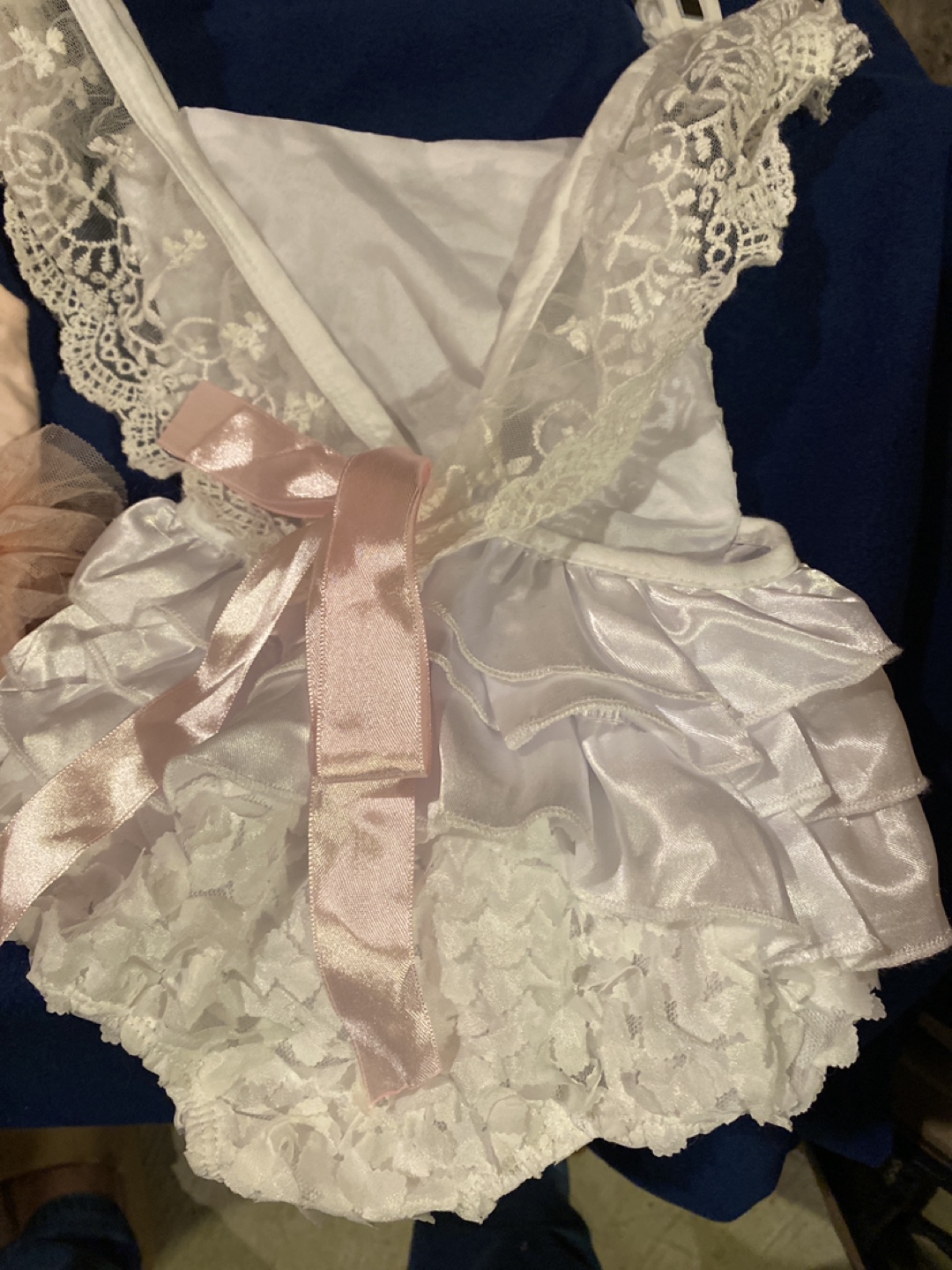 Baby Girl Bodysuit Set - Pink and White Lace - photo 4