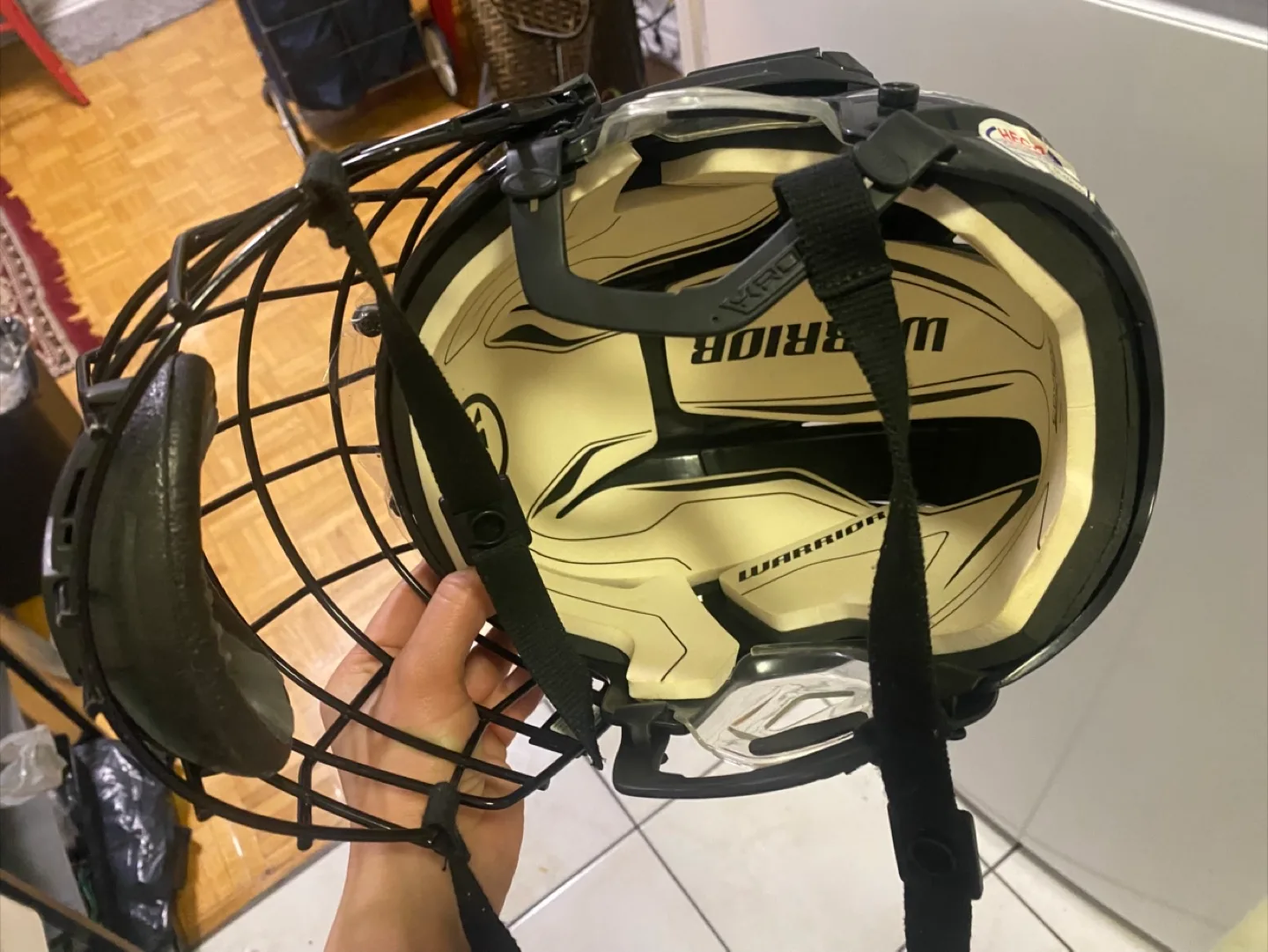 Warrior Hockey Helmet with Cage image indicator(2)