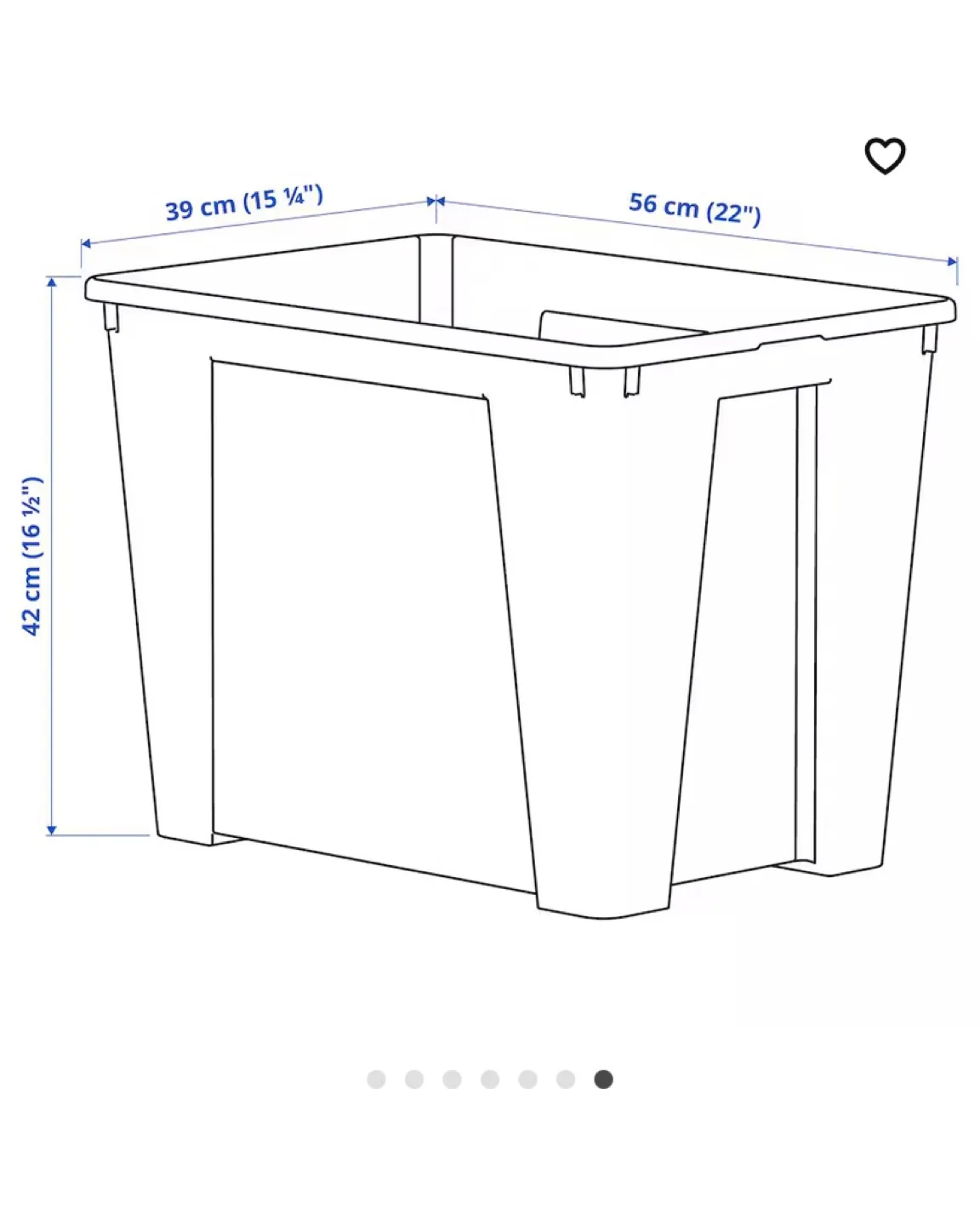 Ikea SAMLA Large Storage Box with Lid image indicator(3)