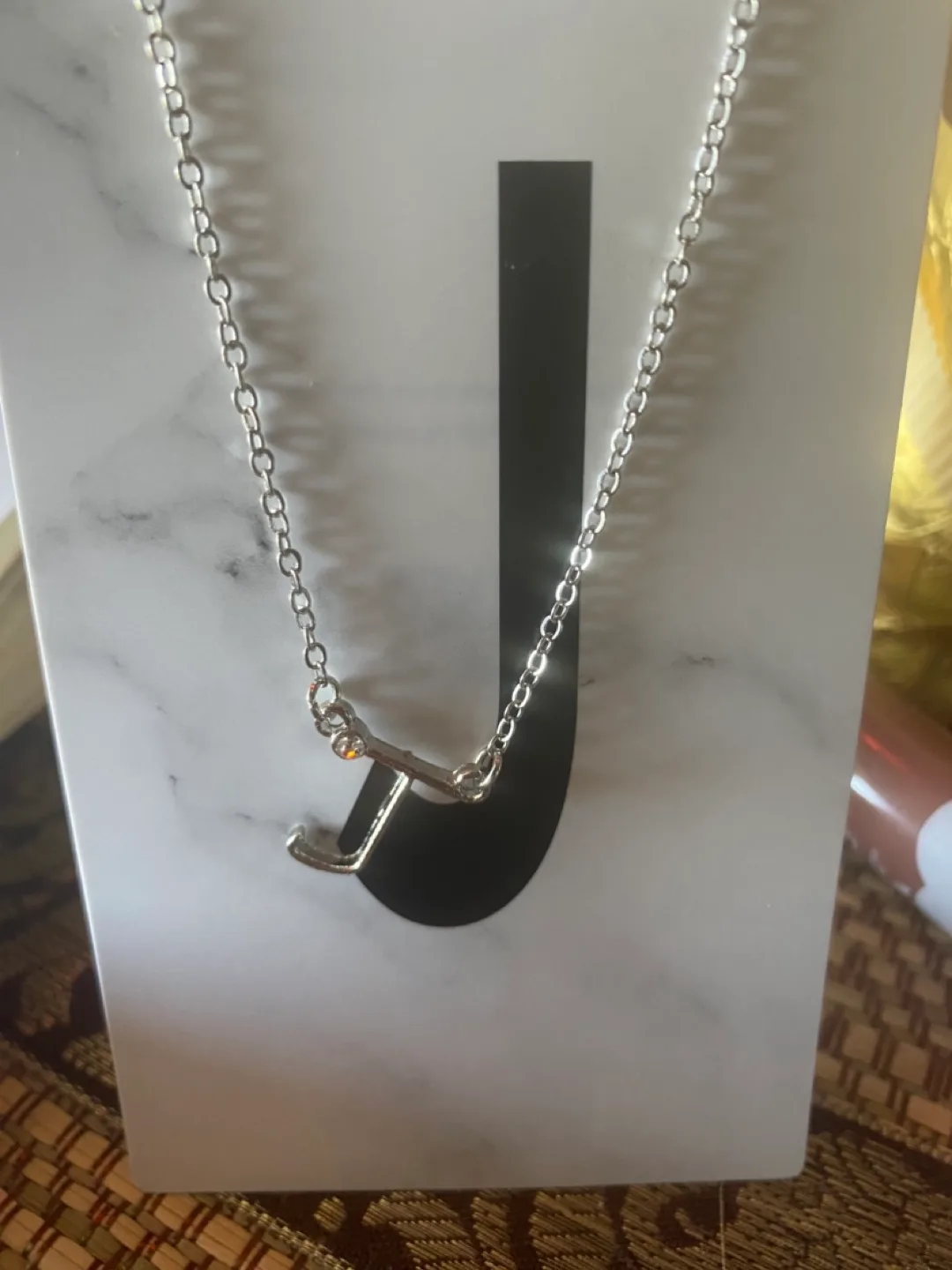 💚Silver Initial J Necklace image indicator(2)