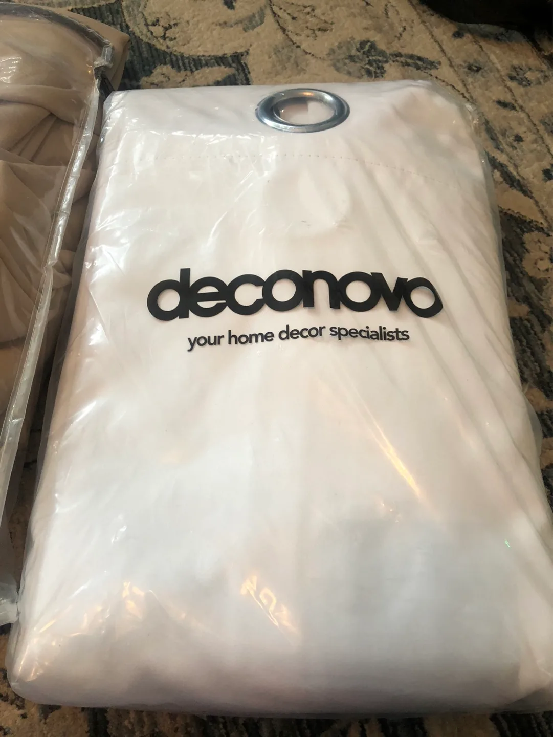 Deconovo Room Darkening Curtain Panels - 52"W x 84"L - White image indicator(2)