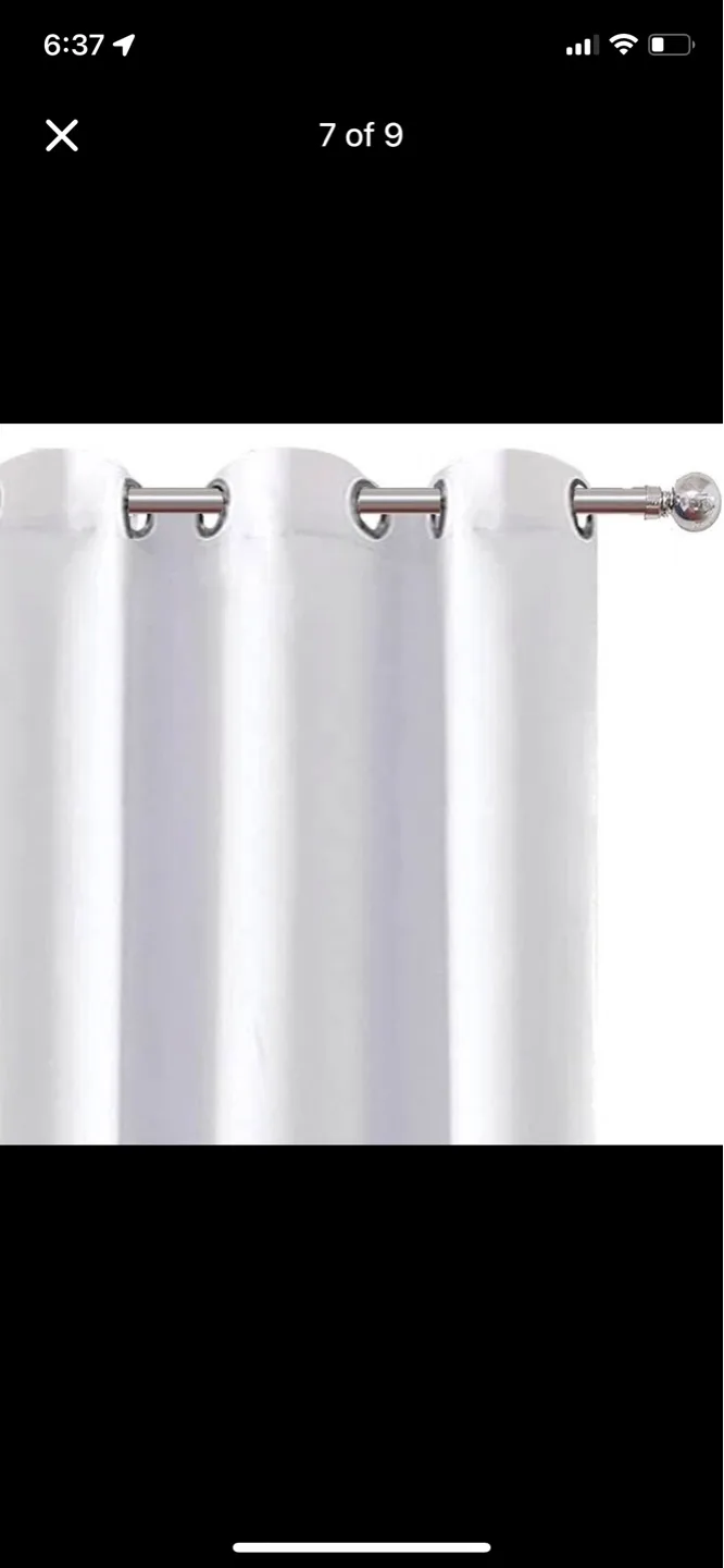 Deconovo Room Darkening Curtain Panels - 52"W x 84"L - White image indicator(3)