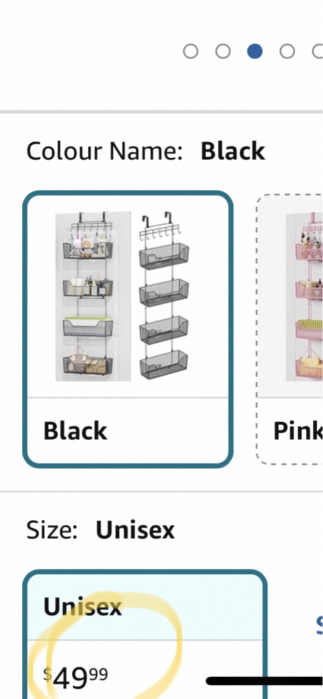 Hapirm Over the Door Organizer - Black - photo 3