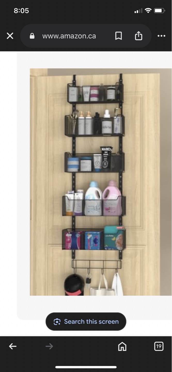 Hapirm Over the Door Organizer - Black