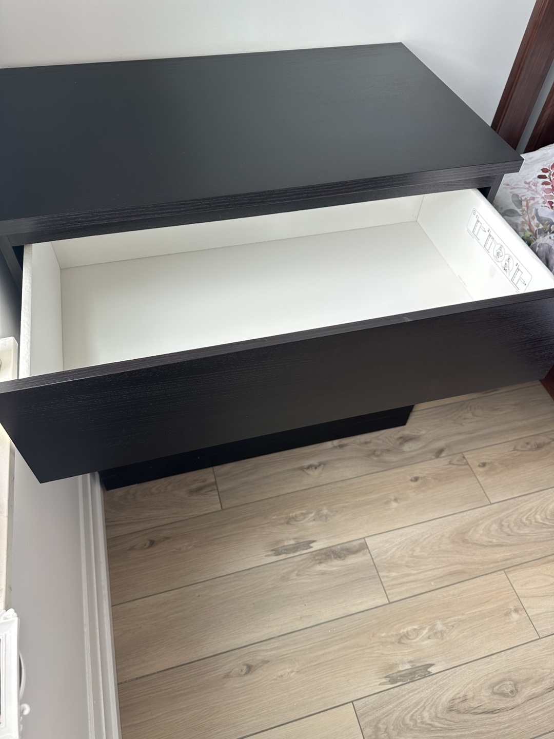 IKEA MALM 3-Drawer Chest - Black-Brown - photo 3