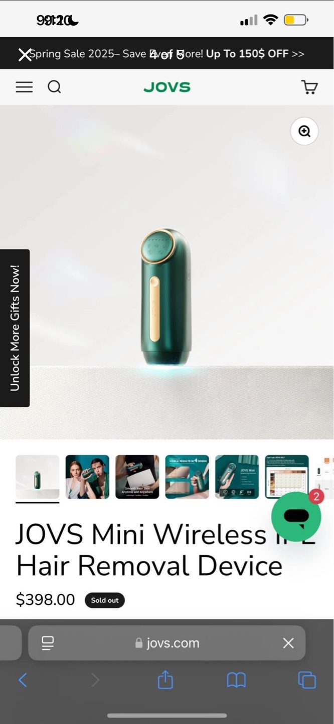 JOVS Mini Wireless Hair Removal Device. IPL LASER MACHINE - photo 5
