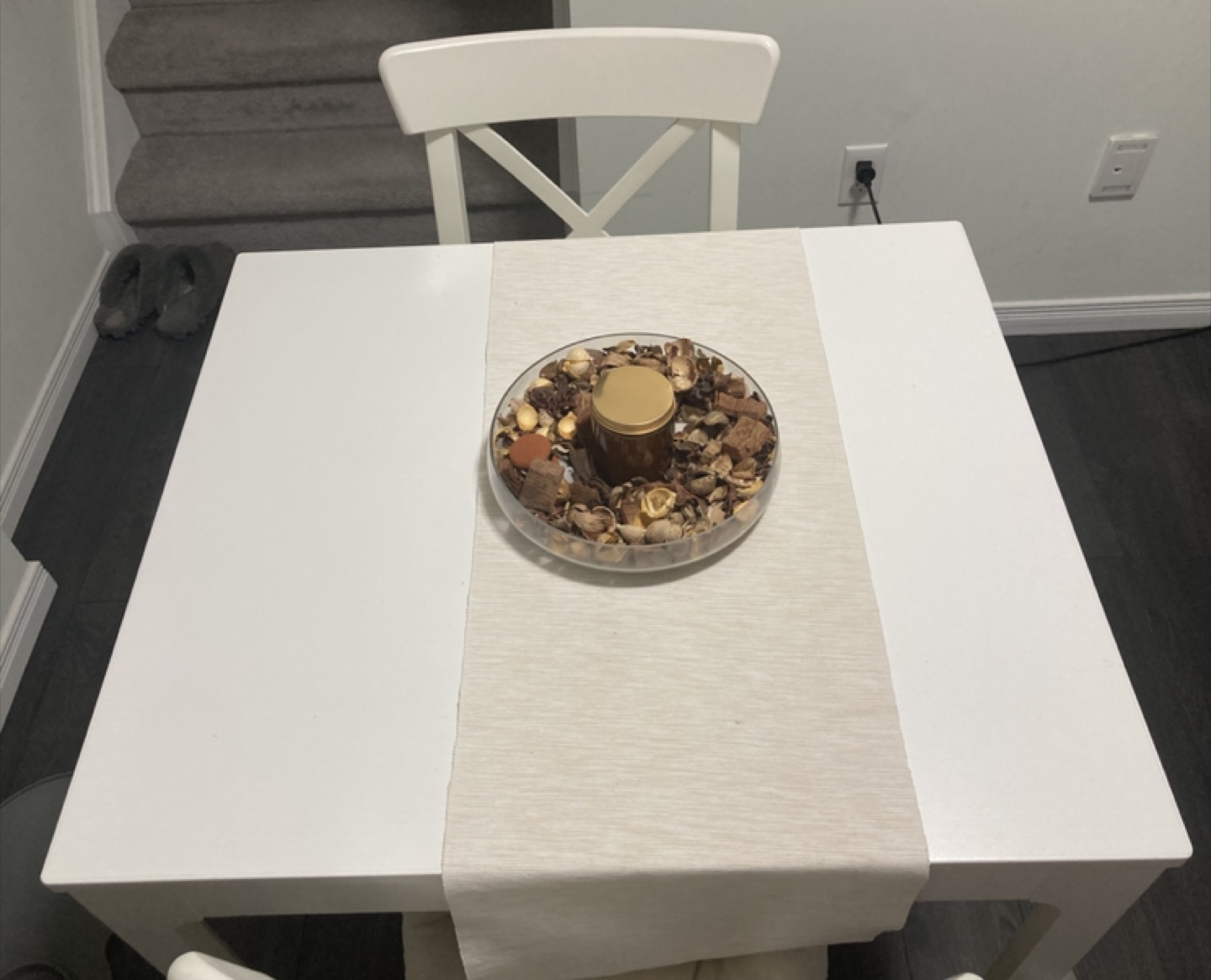 Extendable Dining Table with Two Chairs