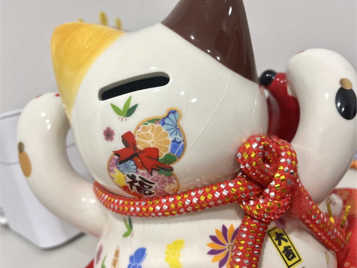 Maneki-neko Lucky Cat Piggy Bank - photo 4