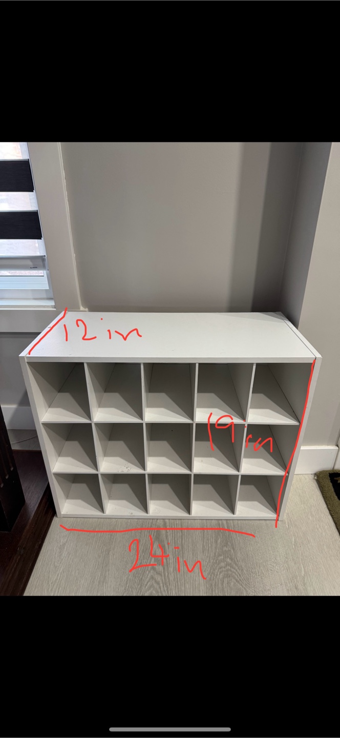 White 12-Cube Organizer