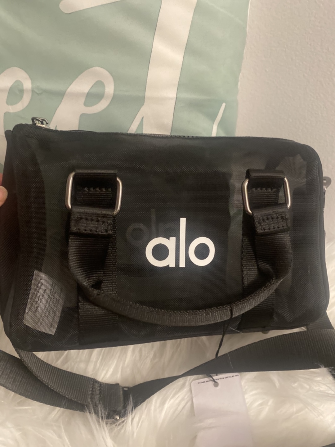 Alo Yoga Small Black Mesh Crossbody Bag - photo 3