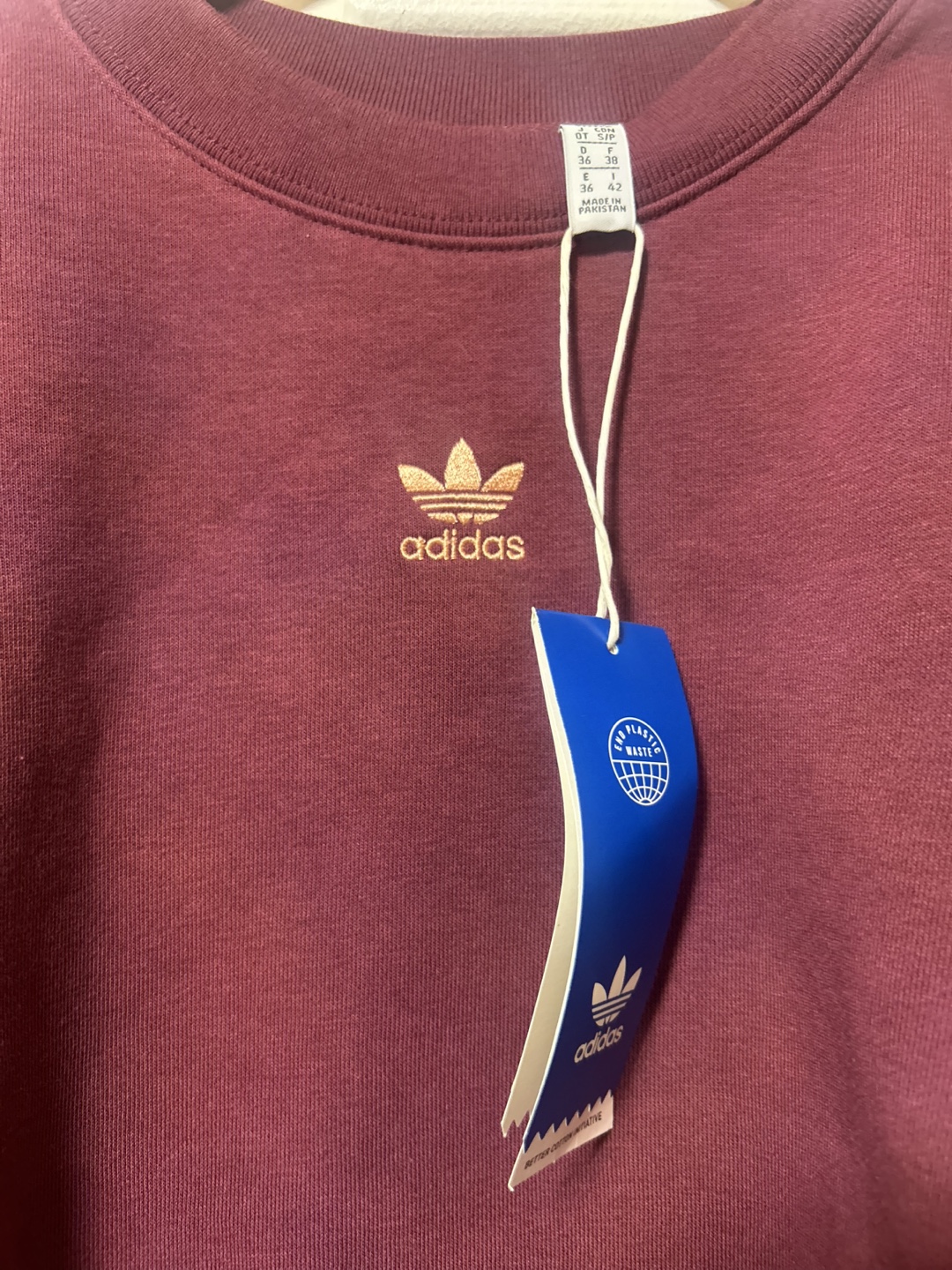Adidas Women's Maroon Crewneck Sweatshirt - photo 2