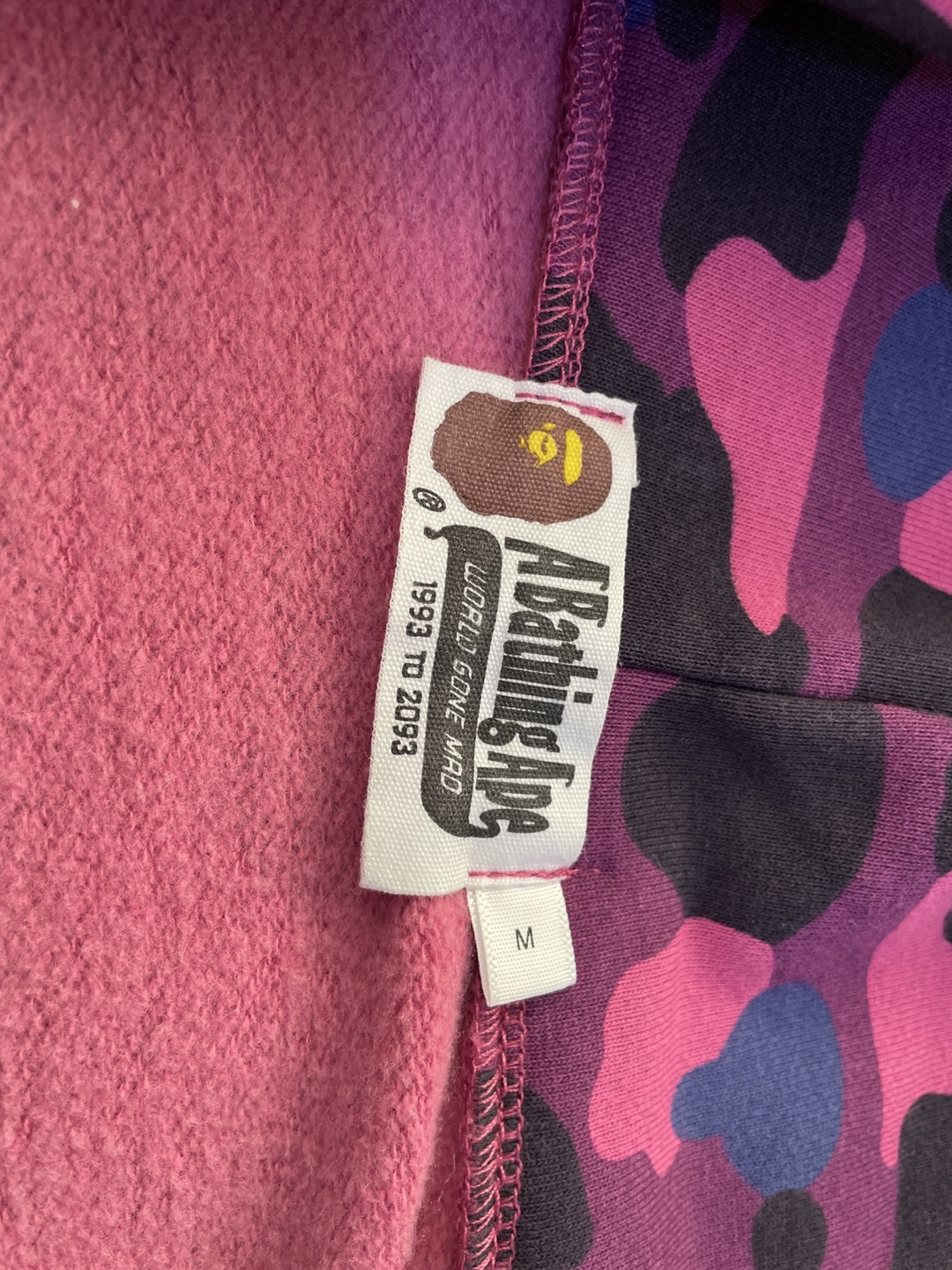 A Bape Purple Camo Shark Hoodie - Size M - photo 2