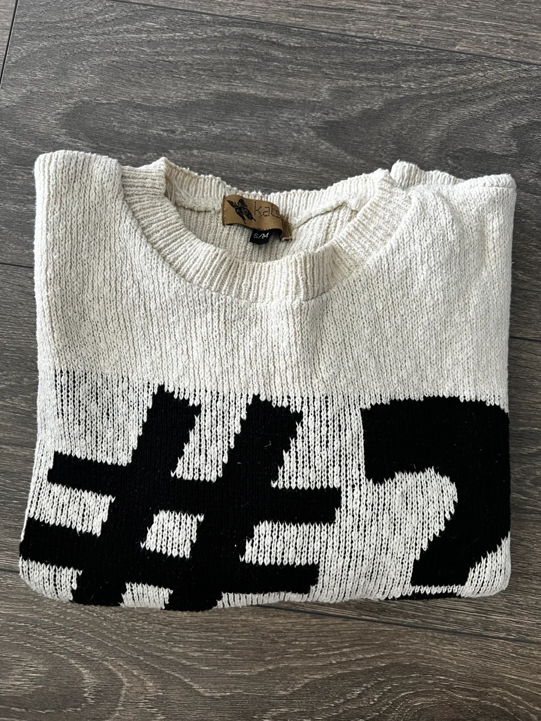 Cream Knit Sweater Size S/M thumbnail