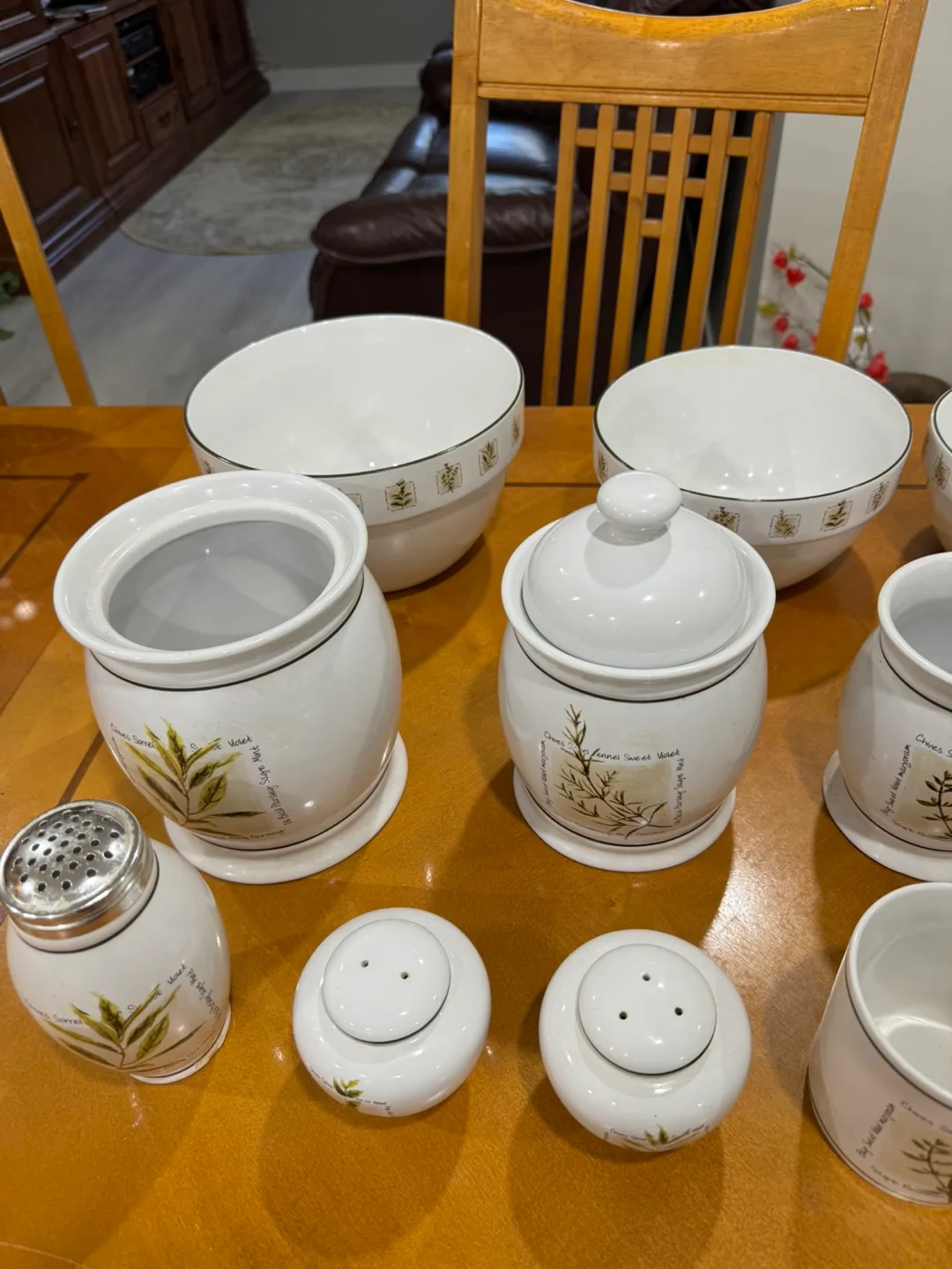 Herb Garden Kitchen Canister Set