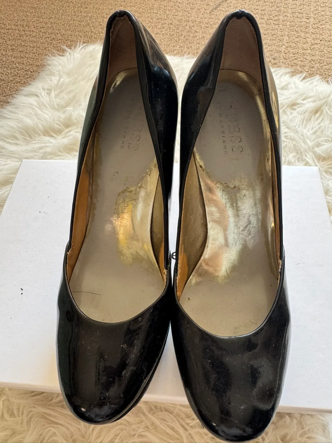 Guess Black Patent Leather Platform Heels image indicator(5)