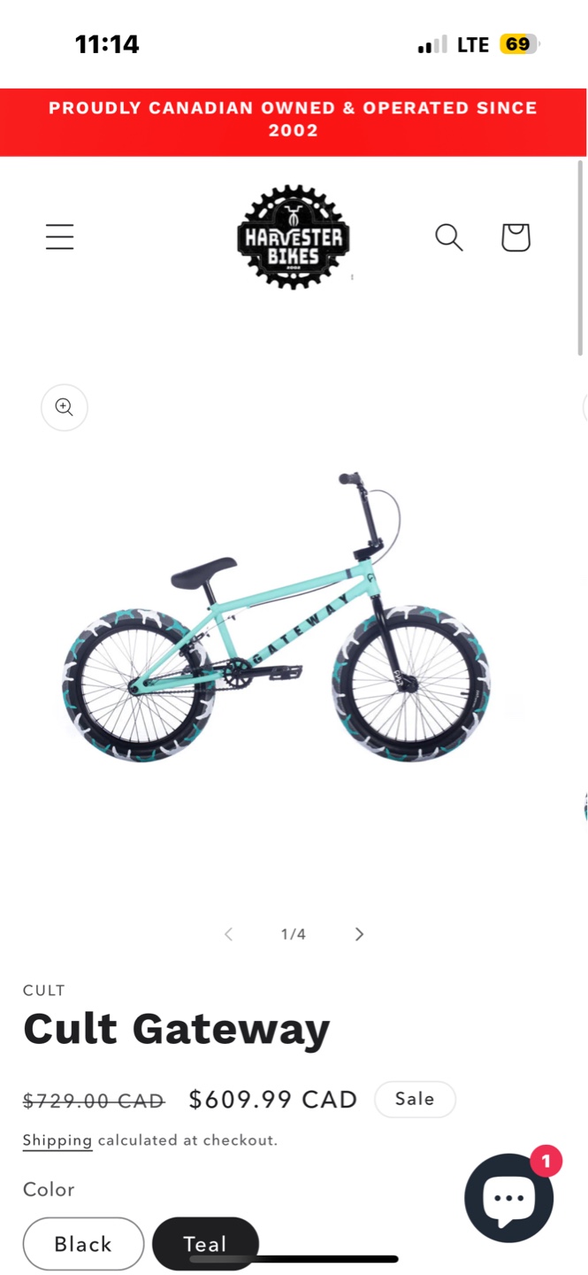 Cult Gateway BMX Bike