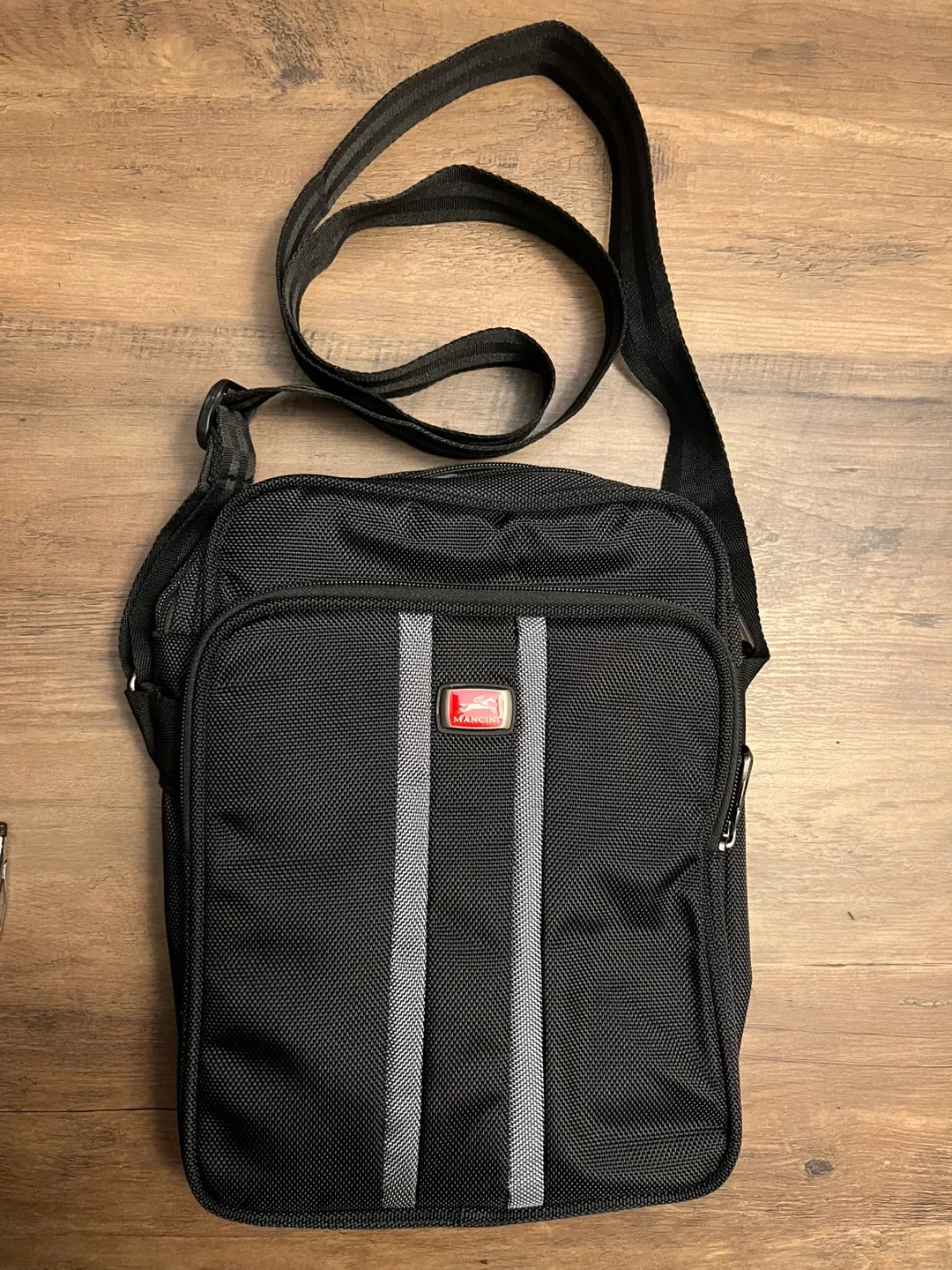 Mancini Black Shoulder Bag ; RFID Secure. thumbnail