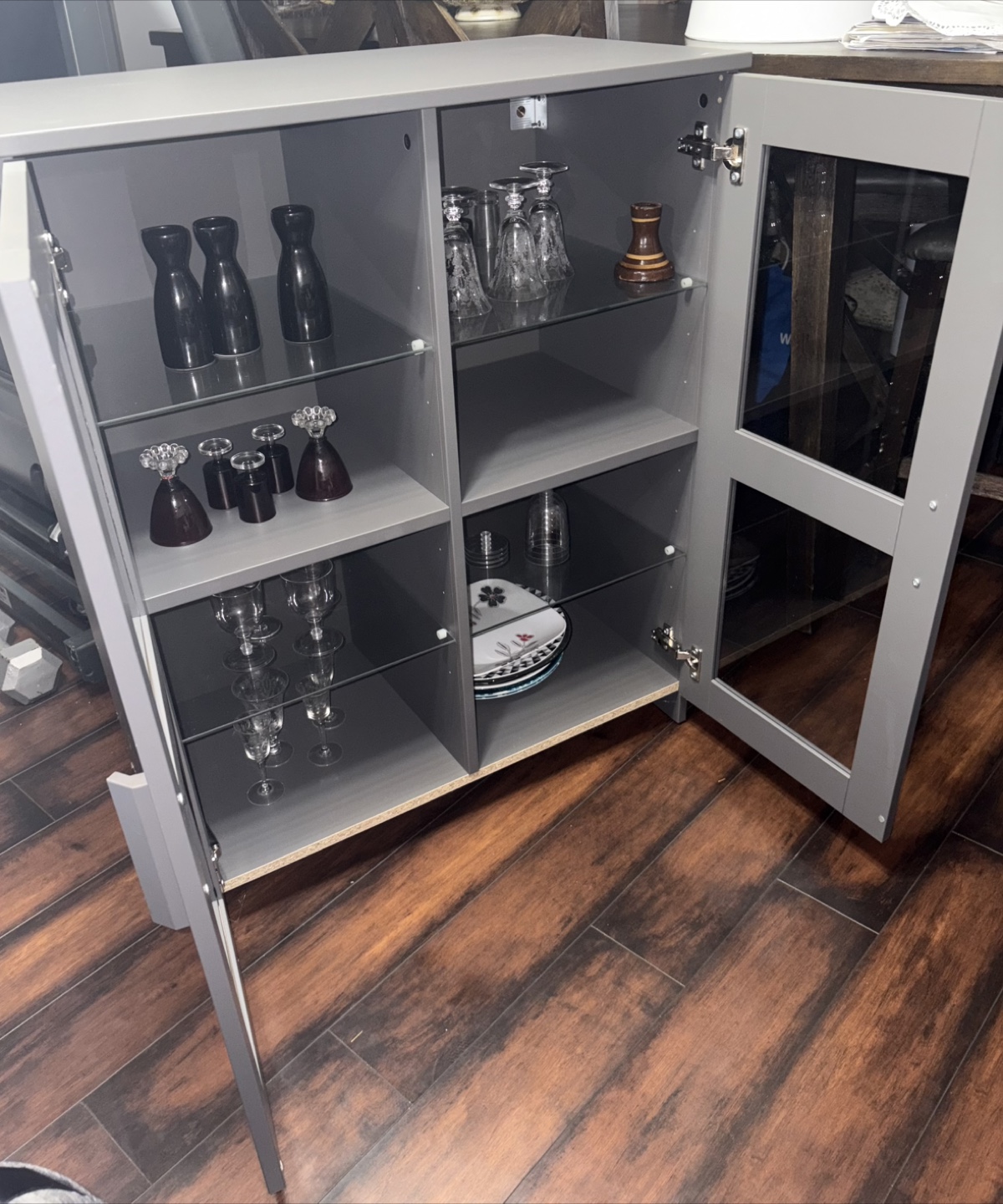 Grey Wooden Display Cabinet - photo 2
