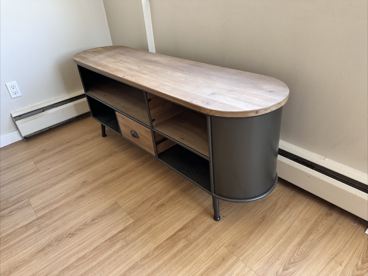 Mid-Century Modern TV Stand with Storage - photo 2