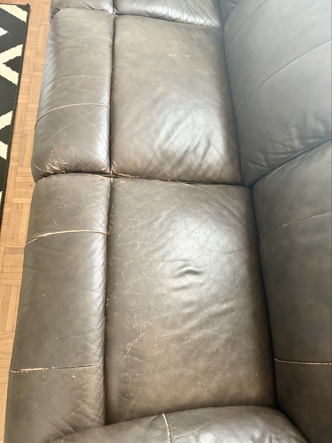 Brown Leather Recliner Sofa - photo 4