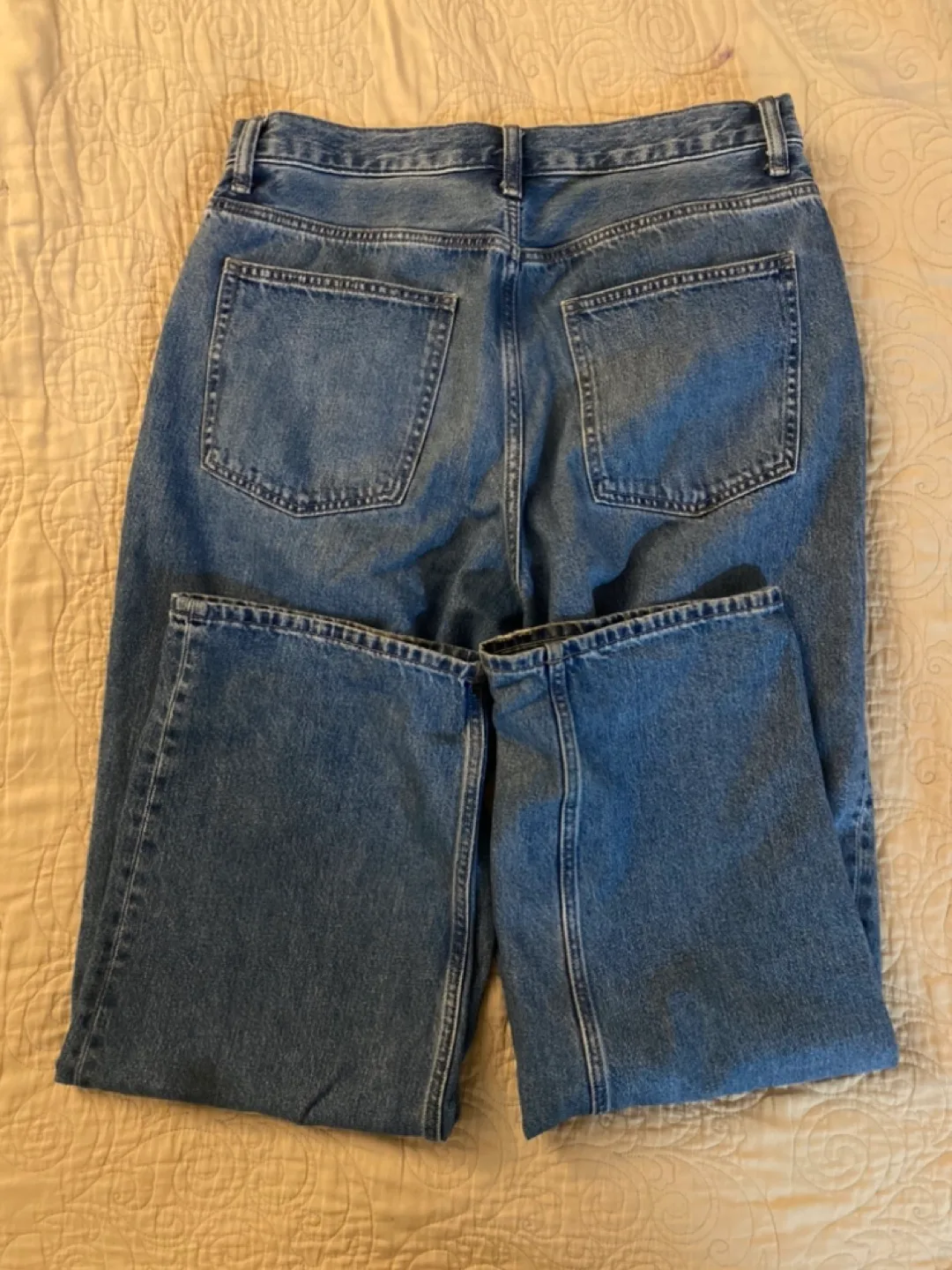 Uniqlo men's Light Wash Straight Leg Jeans image indicator(3)