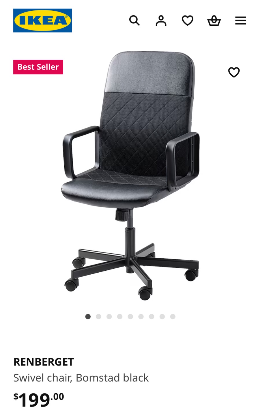 IKEA RENBERGET Swivel chair (85% Off)