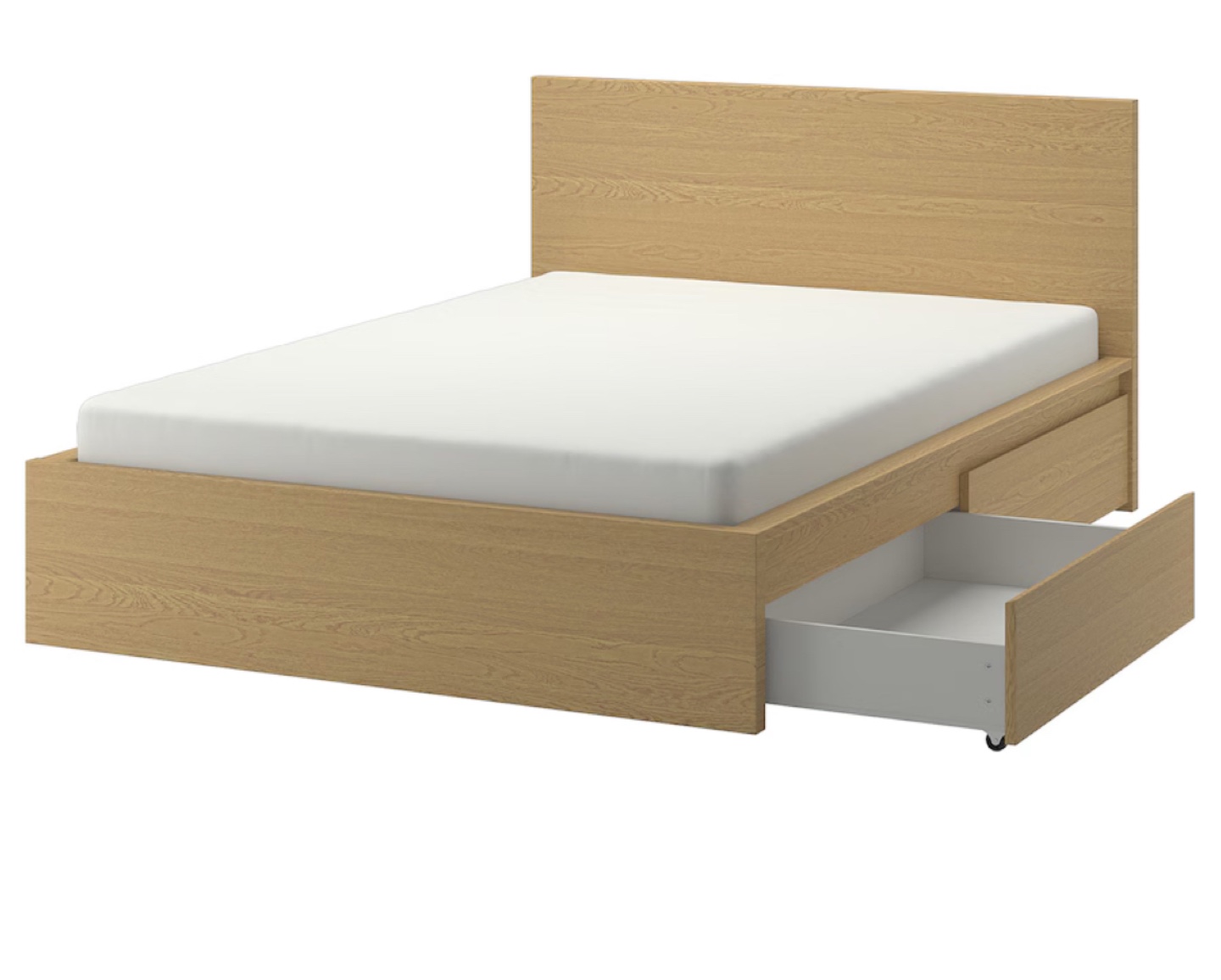 Queen-sized bed frame with two drawers - photo 4
