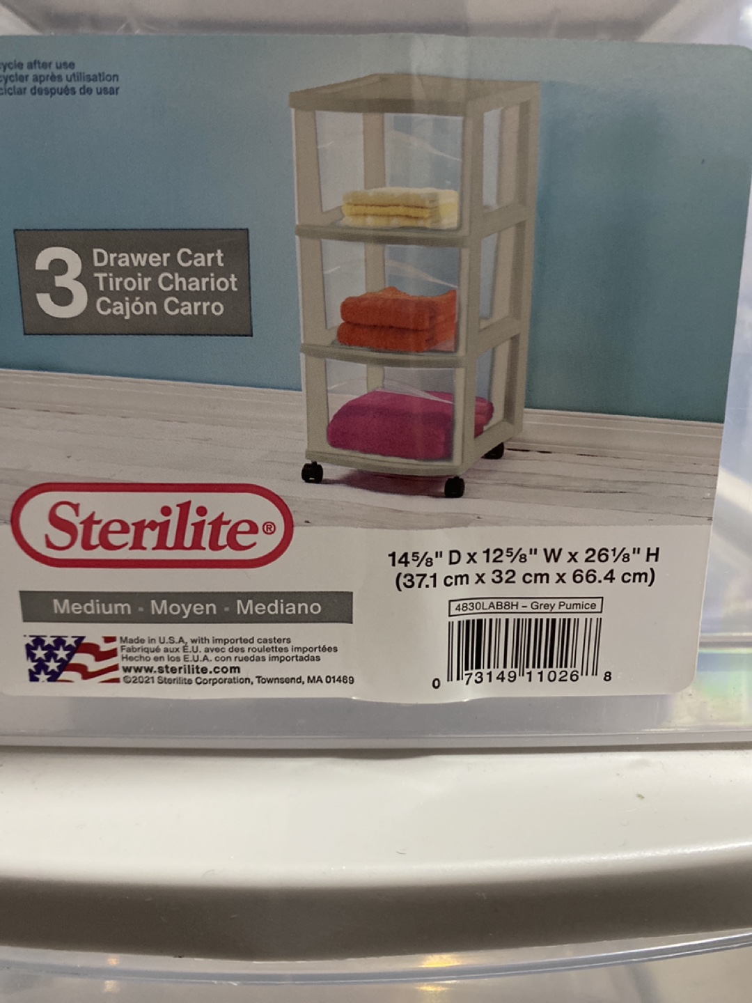 Sterilite 3-Drawer Cart - photo 4