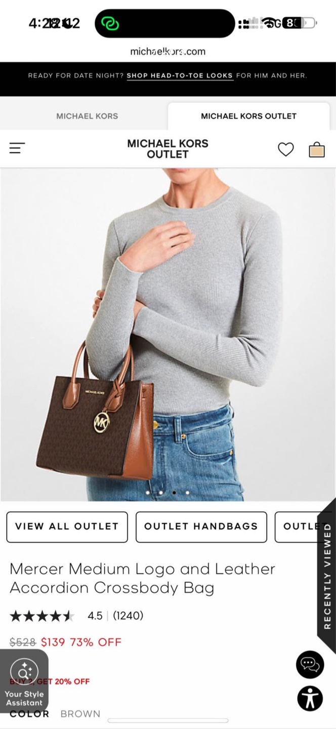 Michael Kors Mercer Medium Logo and Leather Crossbody Bag - photo 3