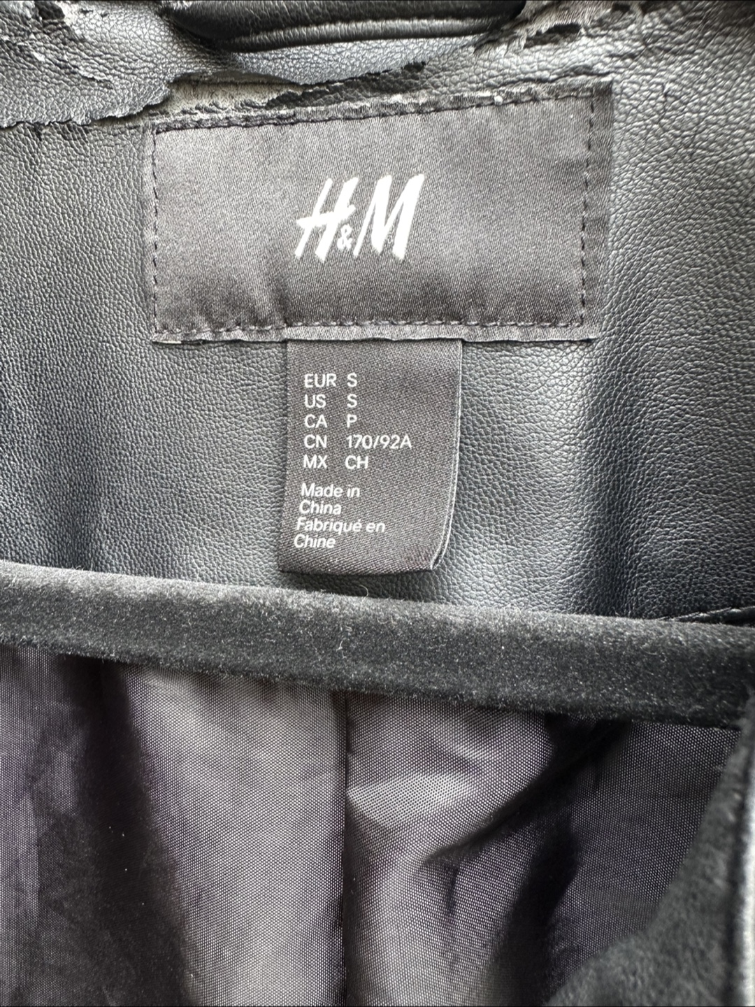 H&M Black Leather Jacket - photo 3