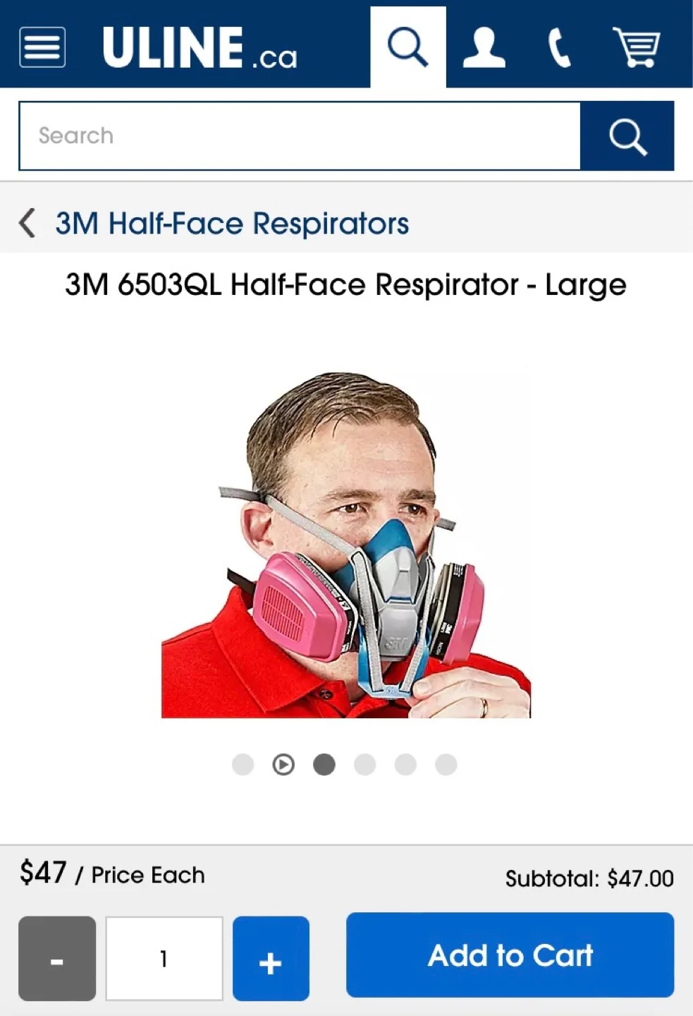 Uline 3M Respirator masks & filters $700 bundle New image indicator(5)