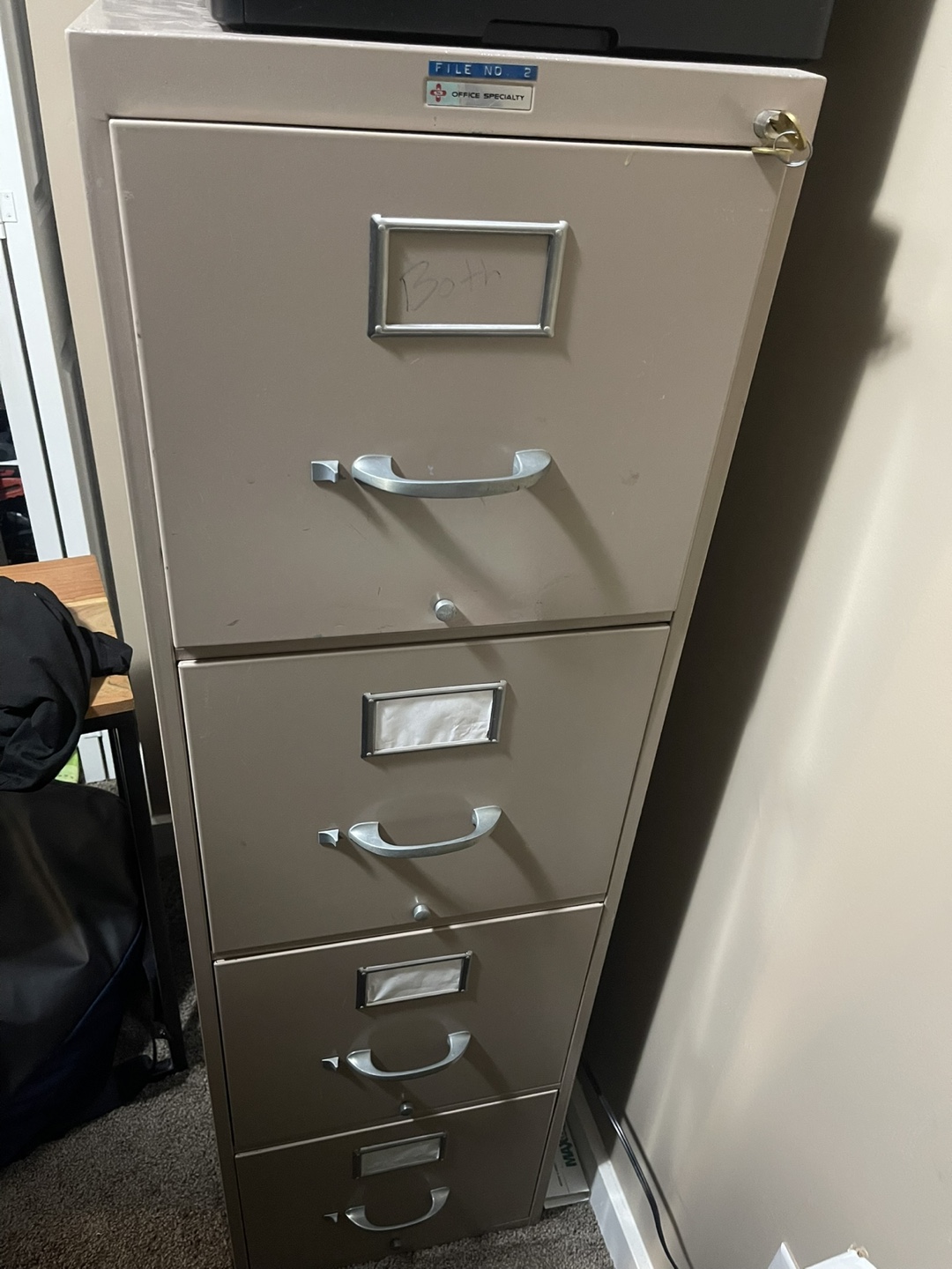 Office Specialty 4-Drawer File Cabinet
