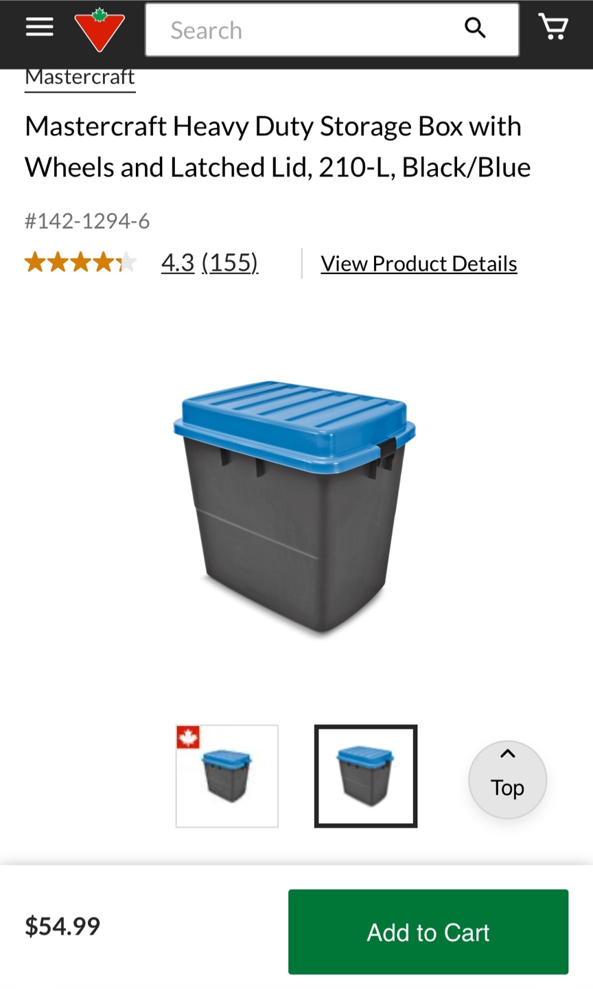 Heavy Duty Storage Box with Wheels 210 L - photo 3