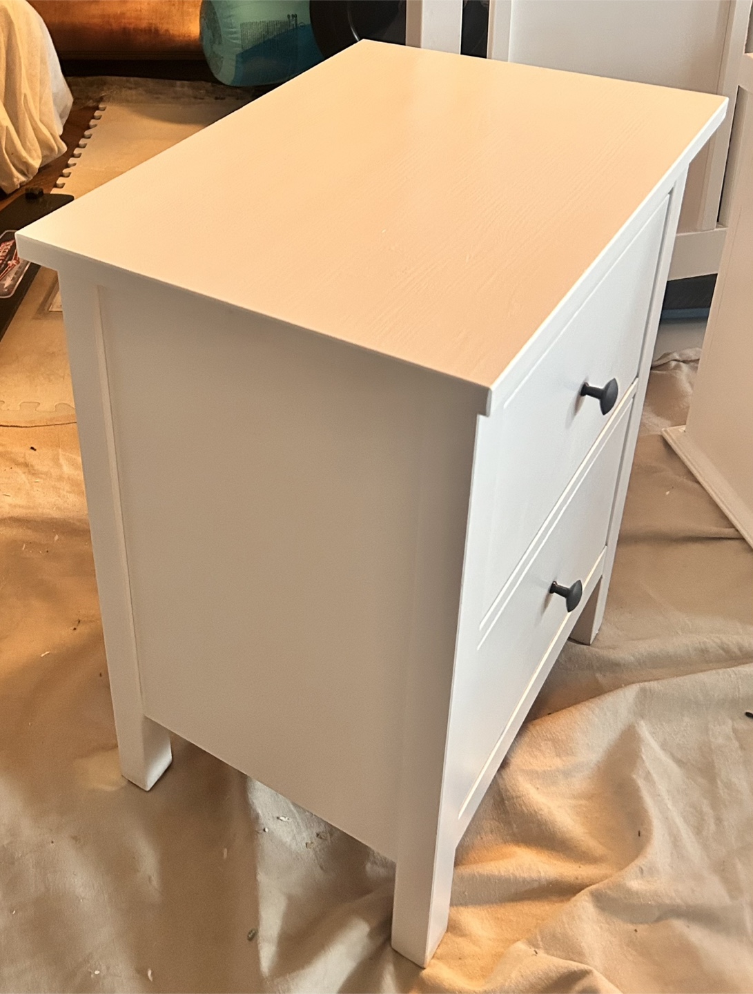 White Two-Drawer Nightstand - photo 4