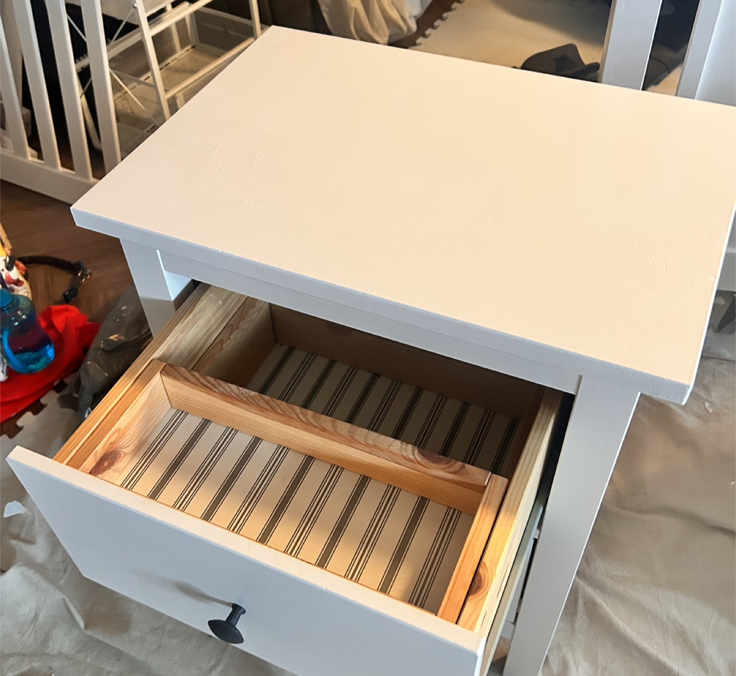 White Two-Drawer Nightstand - photo 2