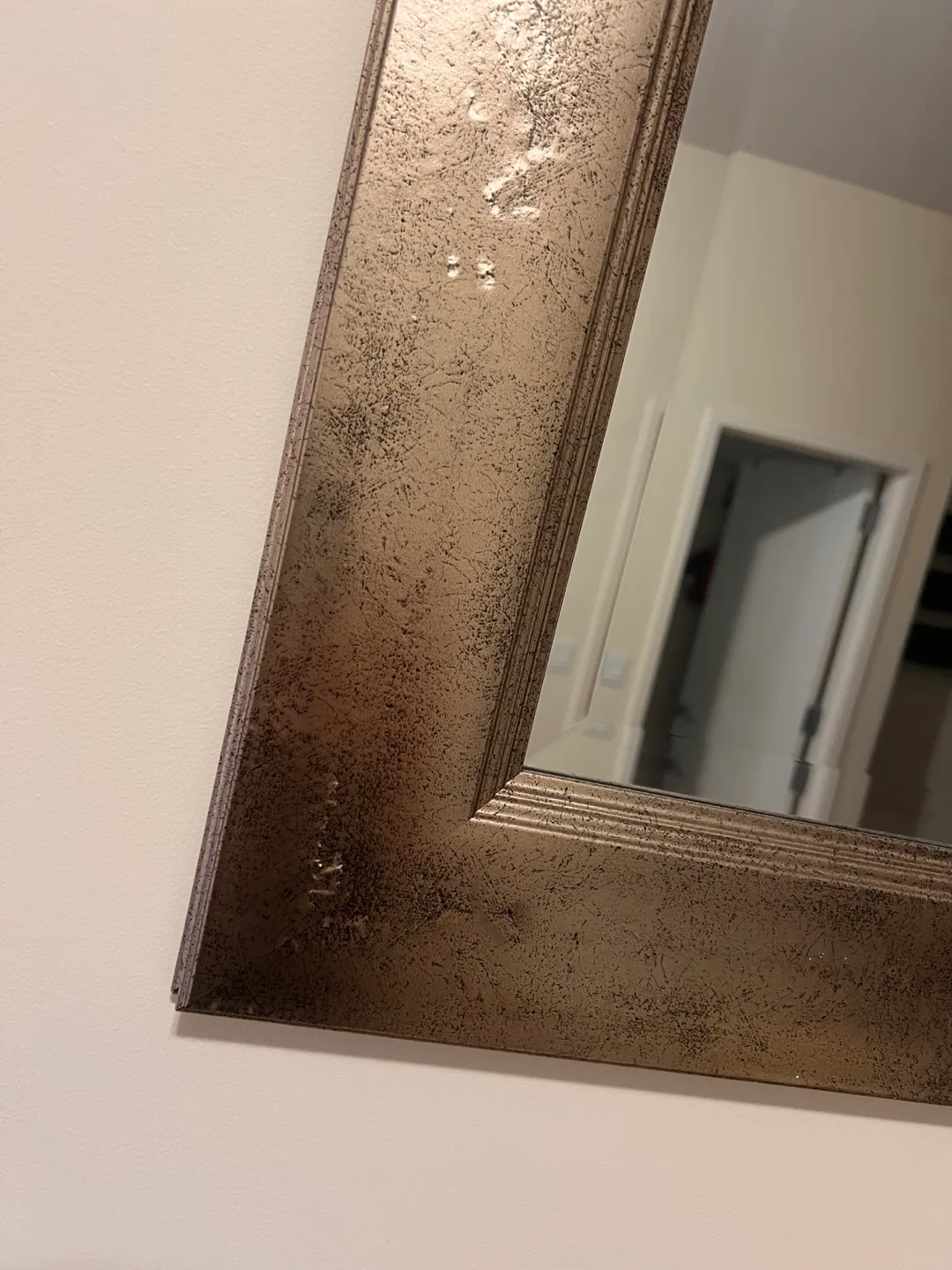 Large Antique Looking Pewter Mirror image indicator(2)