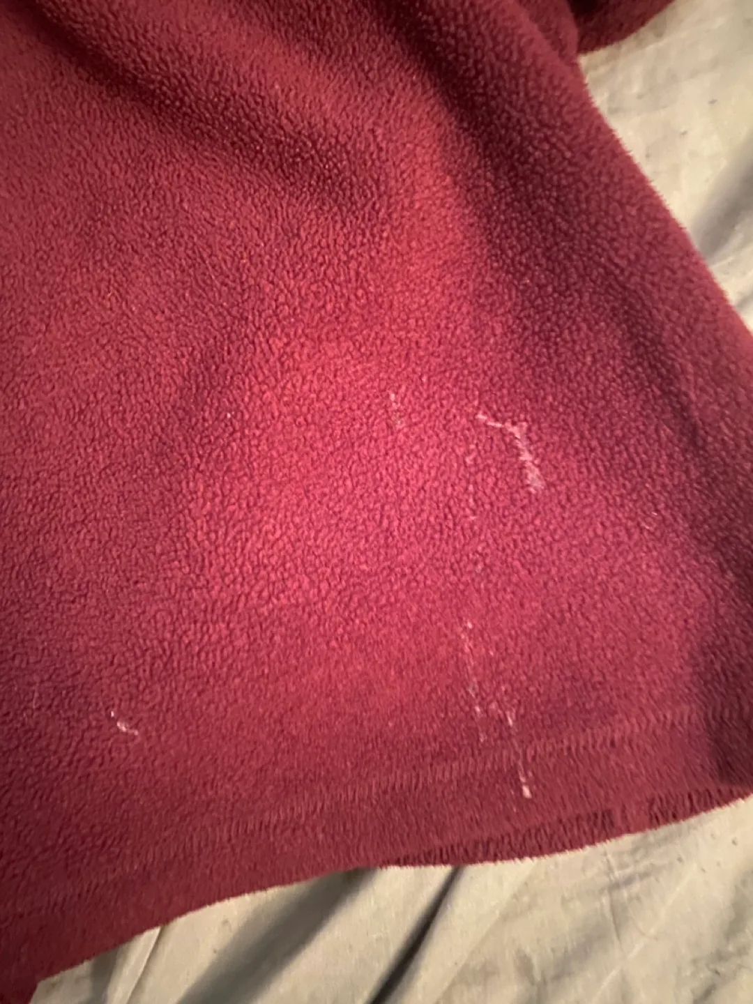 Old Navy Maroon Fleece Hoodie Size 7 image indicator(3)
