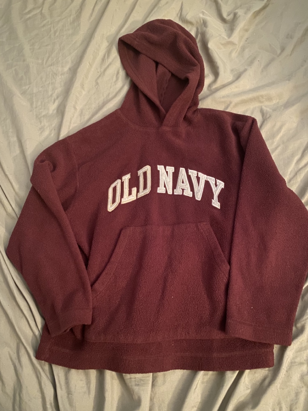 Old Navy Maroon Fleece Hoodie Size 7