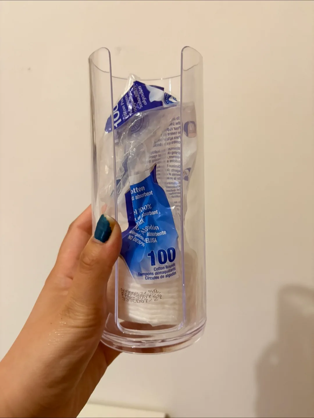 Clear Acrylic Cotton Round Dispenser image indicator(2)